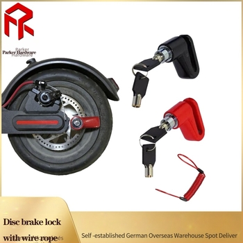 Univerzális tárcsafék-zár acélsodronnyal – kompatibil a legtöbb elektromos robogóval és kerékpárral, acél test, 0,2 kg