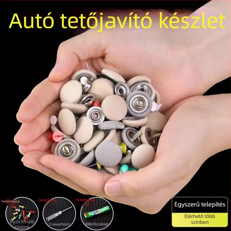 Autó tető belsőjének javító kapcsok, Yishui márka, textil‑ötvözet anyag, testreszabható, egyszínű minta