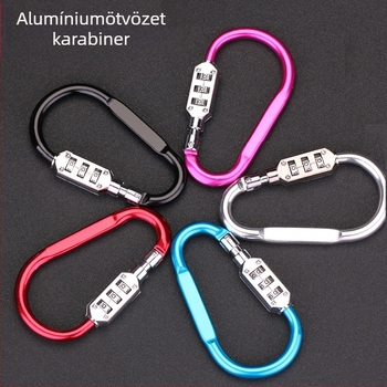 Mechanikus zárócsat hátizsákokhoz és sisakokhoz, alumínium ötvözet, modell NF6301, márka LOCK NF/Newfield, záró rúd vastagsága 6 mm