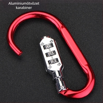 Mechanikus zárócsat hátizsákokhoz és sisakokhoz, alumínium ötvözet, modell NF6301, márka LOCK NF/Newfield, záró rúd vastagsága 6 mm