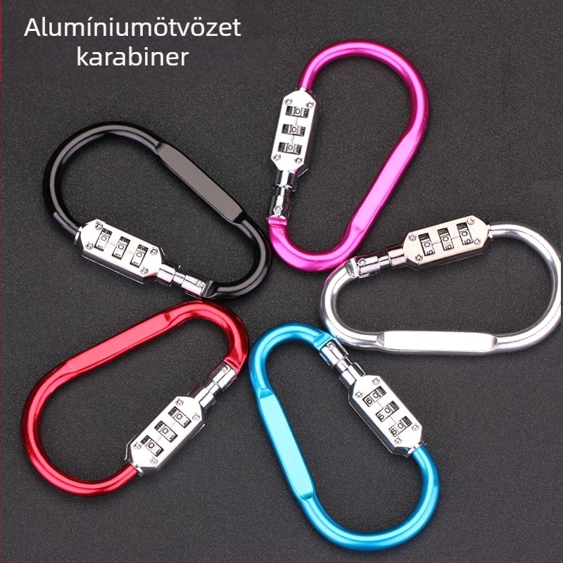 Mechanikus zárócsat hátizsákokhoz és sisakokhoz, alumínium ötvözet, modell NF6301, márka LOCK NF/Newfield, záró rúd vastagsága 6 mm