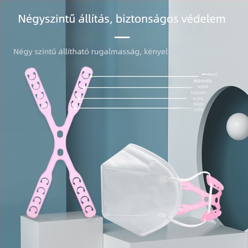 Álarcvédő kiegészítő maszkhoz, állítható övcsattal, hátoldali viselés, oppopp anyag, uniszex felnőtteknek