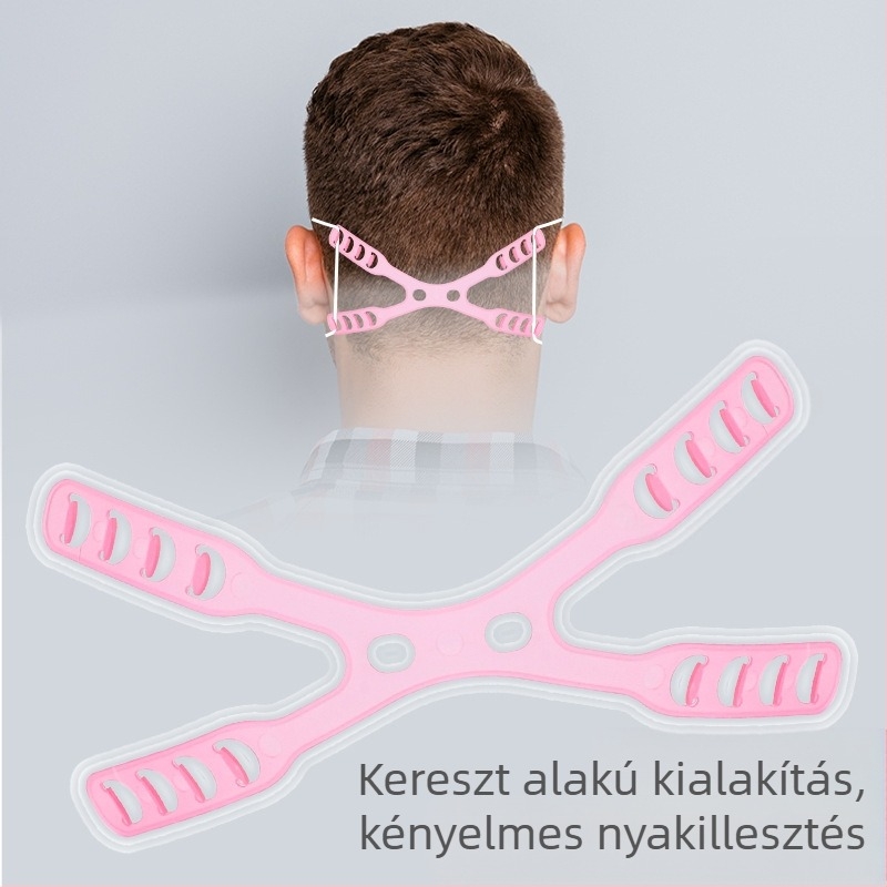 Álarcvédő kiegészítő maszkhoz, állítható övcsattal, hátoldali viselés, oppopp anyag, uniszex felnőtteknek