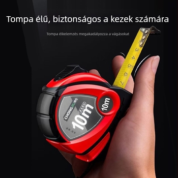 Mérőszalag acél szalaggal, kihúzható, gumírozott bevonattal, magas pontosság, ütés- és kopásálló