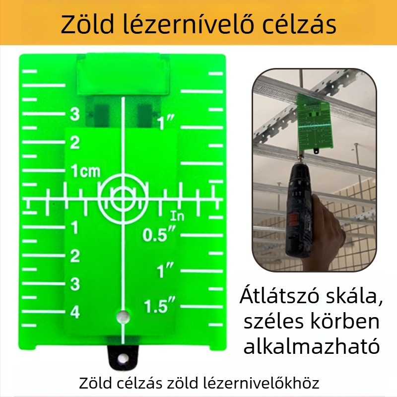 Lézeres szint mágneses célzólemezzel és infravörös/ látható lézersugarakkal a mennyezethez igazításhoz