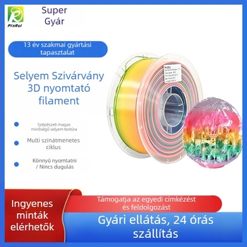 3D nyomtatáshoz való filament Pinrui — PLA selymes felület, kerek keresztszöglet, sűrűség 1.24