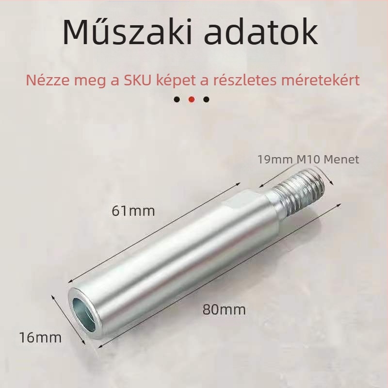 Shangren szögcsiszolóhoz tartozó hosszabbító rúd, többfunkciós csatlakozó, vasból készült felépítés