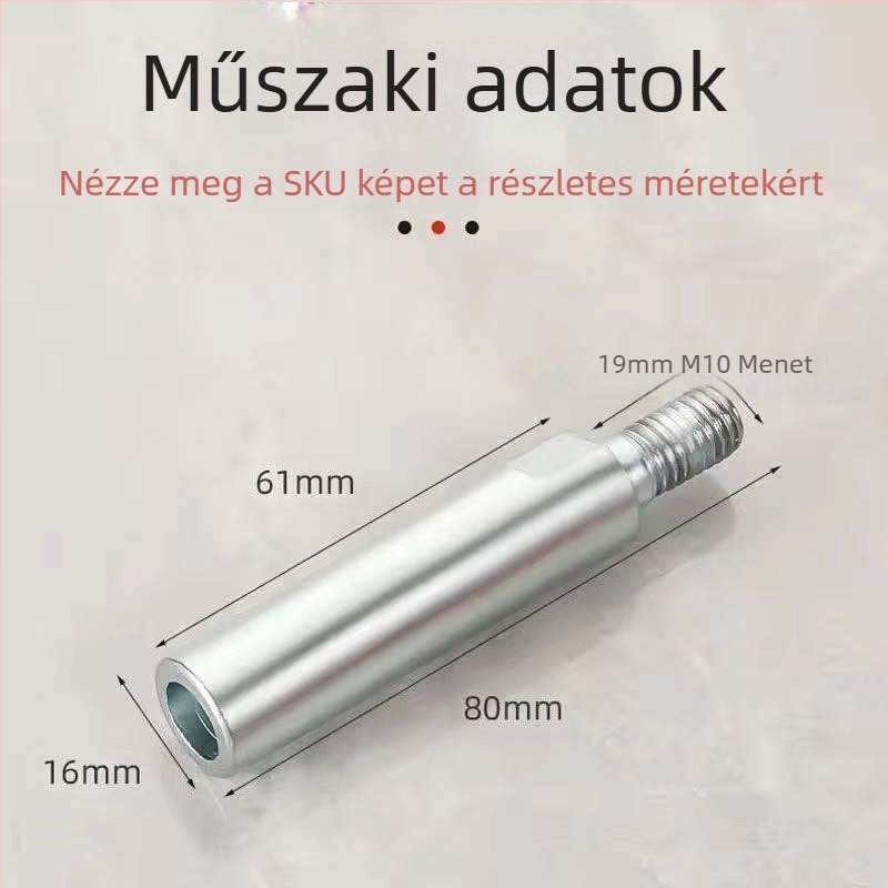 Shangren szögcsiszolóhoz tartozó hosszabbító rúd, többfunkciós csatlakozó, vasból készült felépítés