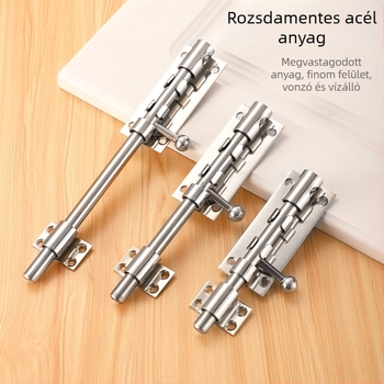 F-típusú rozsdamentes acél ajtózár, zárnyílással, modell F type, finom felületkezelés, modern minimalista stílus