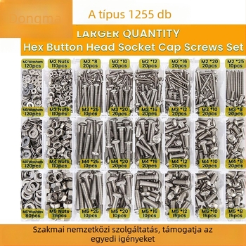 Tálfejű csavar és anyák készlet – ISO 7380, Osztály A