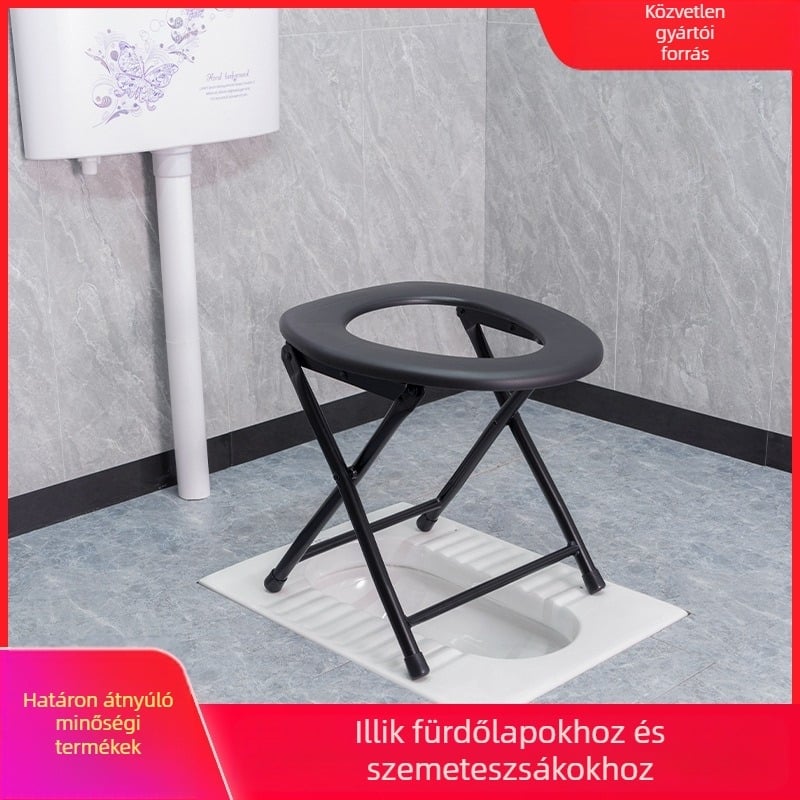 Idősek és terhes nők számára vécészék, vastagított szénacél váz, modell Section 06, tartalmazza a vécé vödröt