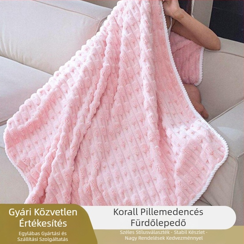 Fürdőlepedő Coral Velvet, puha és nedvszívó, súly 100–120 g, testreszabható