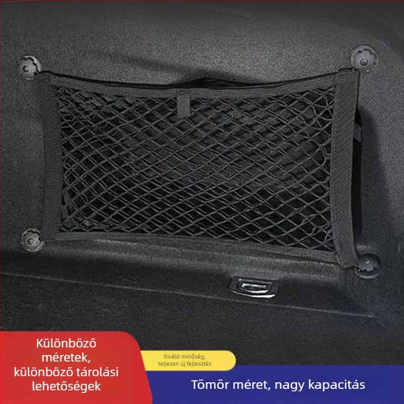 Általános használatú oldalsó csomagtartó tároló háló, dupla rétegű elasztikus, akasztó típus