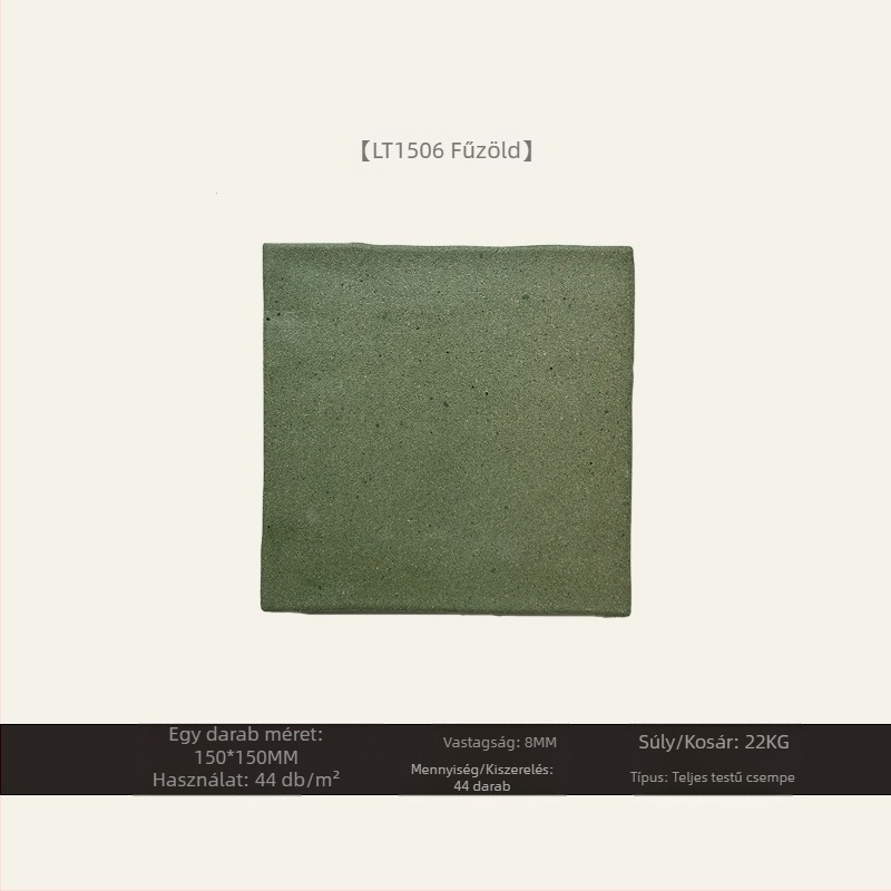 Teljes felületű téglamintázatú csempe, Star Sand sorozat, pásztorális stílus, csúszásmentes és kopásálló, nappalira alkalmas, vízfelvétel >0,5%