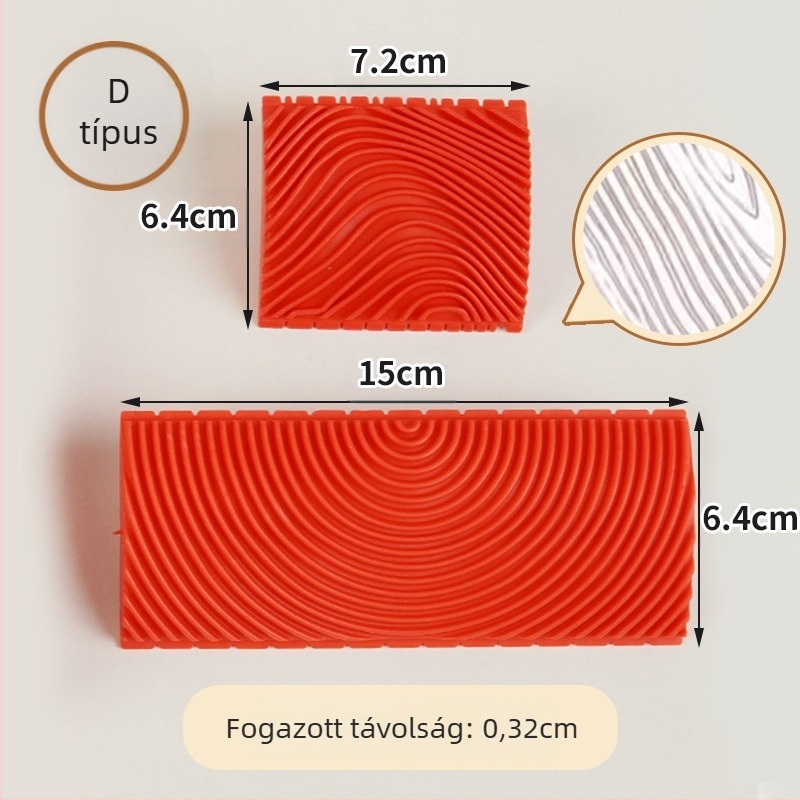 Domborított gumihenger festéshez véletlenszerű textúrával; irányok: vízszintes és függőleges; Márka: Beautiful and good; Munkaterület: 46