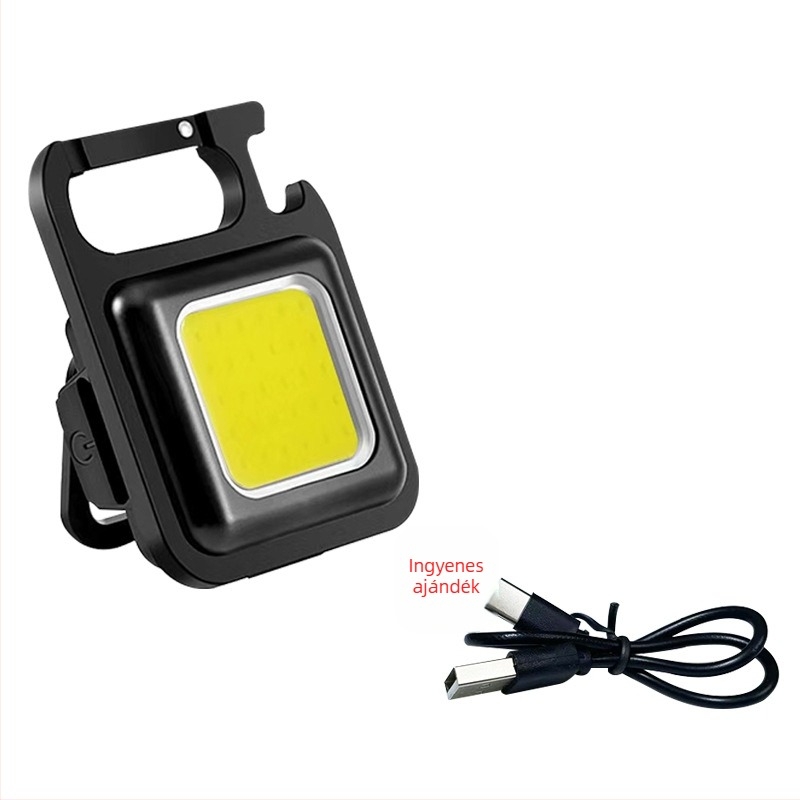 Mini kulcstartó LED Fény – Többcélú mágneses munkafény üvegnyitóval (6W • Töltés • 500mAh • Modell XH-69)