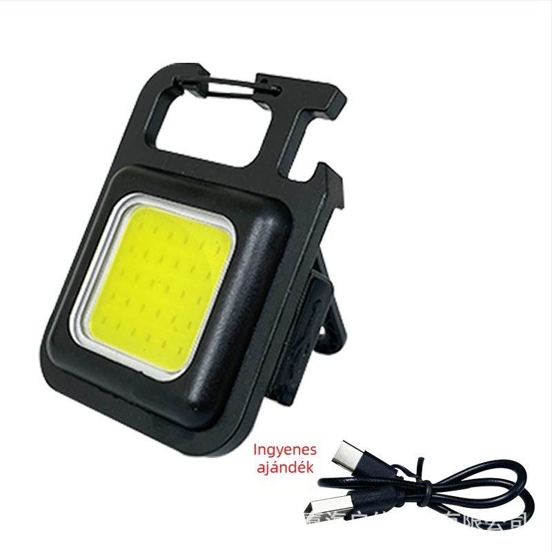 Mini kulcstartó LED Fény – Többcélú mágneses munkafény üvegnyitóval (6W • Töltés • 500mAh • Modell XH-69)