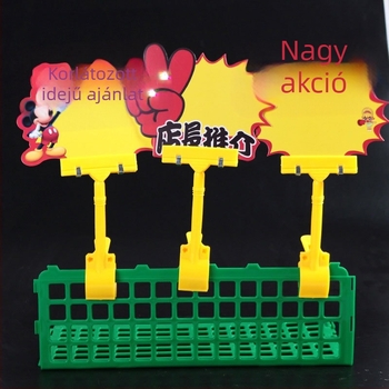 T típusú POP reklámklips polcokra szánt árcímkékhez, modern minimalista design, alkalmas üzleti ajándékokra / reklám ajándékokra