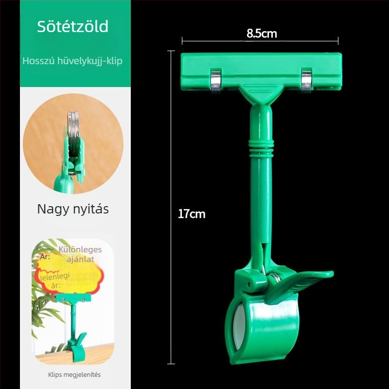 T típusú POP reklámklips polcokra szánt árcímkékhez, modern minimalista design, alkalmas üzleti ajándékokra / reklám ajándékokra