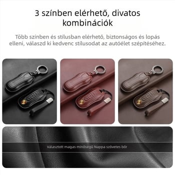 Porsche kulcstartó tehénbőrből, etnikus stílusú