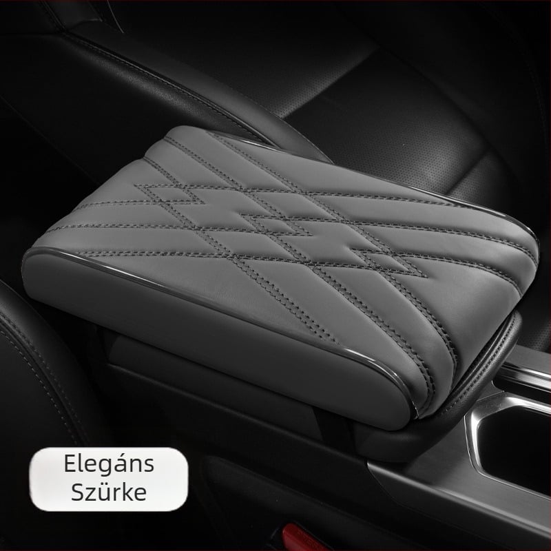 Univerzális autó kartámasz párna, Nappa bőr, memóriahab, könyöktámasz, vastagított kialakítás