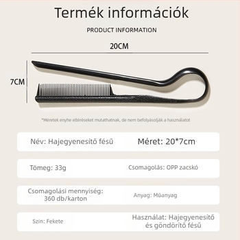 V-típusú összecsukható hajfésű egyenesítéshez, gyökéremelésre, 33 g