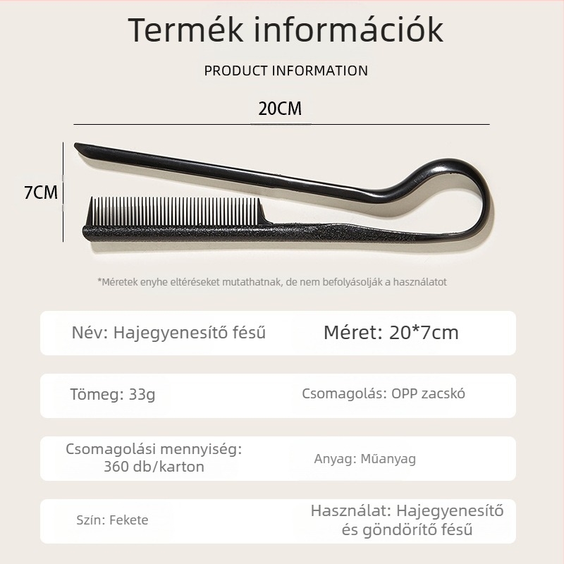V-típusú összecsukható hajfésű egyenesítéshez, gyökéremelésre, 33 g