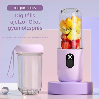 Hordozható USB-töltésű gyümölcslé készítő pohár, 40W, 401–600 ml, 5+ pengével, beépített Akkumulátor