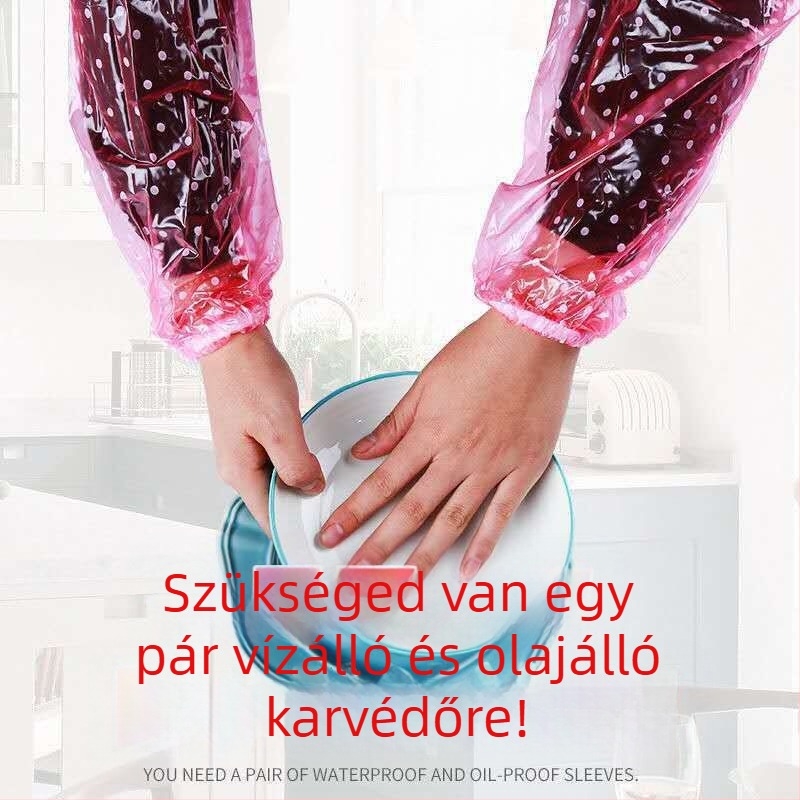 PVC konyhai védőhüvely – vízálló, olaj- és szennyeződésálló; kristály pöttyös mintázat; modern minimalista stílus
