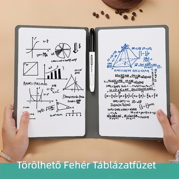 Qing Yile Asztali törölhető mini fehér táblás jegyzetfüzet, műbőr borító, Draft kategória, kreatív stílus
