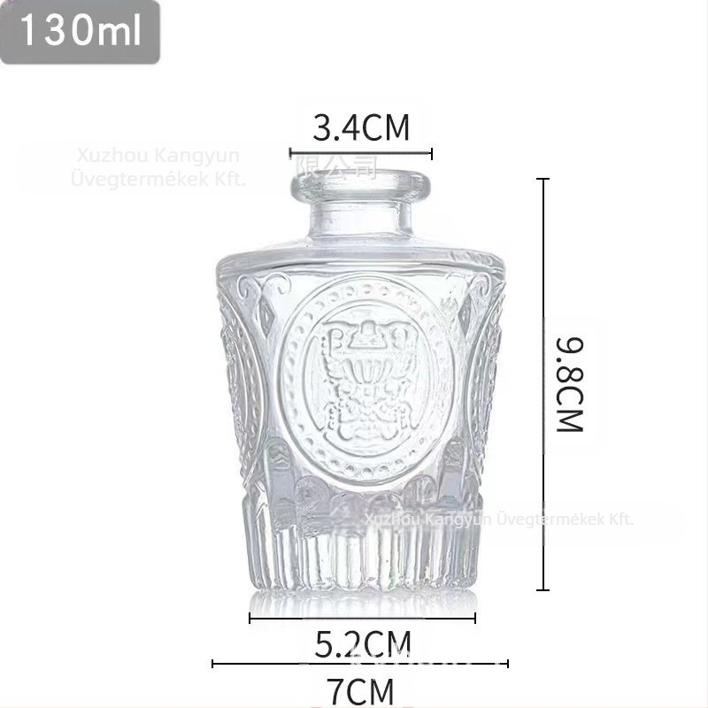 Római stílusú, faragott aromaterápiás üveg otthoni dekorációhoz, szóda-lime üveg, testreszabható