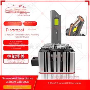 3 rézcsöves D sorozatú LED fényszórók, 55W, 12V, IP68, 12000 lm