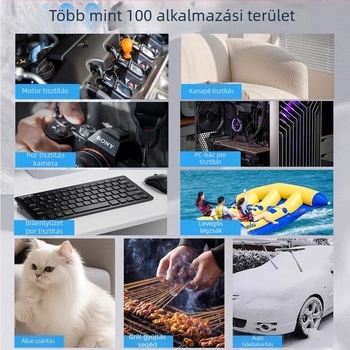 Kézi vezeték nélküli kültéri porfúvó és vákuum brushless motorral, 3 sebesség, beépített 2000–4000 mAh akkumulátor