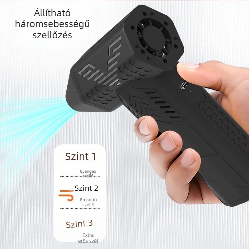 Kézi vezeték nélküli kültéri porfúvó és vákuum brushless motorral, 3 sebesség, beépített 2000–4000 mAh akkumulátor