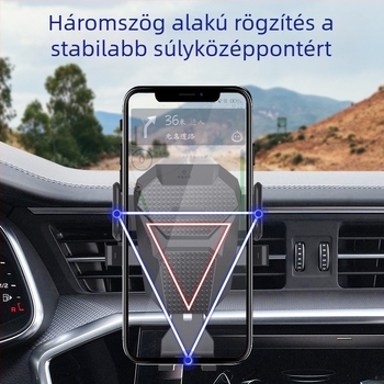 Univerzális autótelefon-tartó vákuumos rögzítés a műszerfalon és a légkondi kimenetén, teleszkópos kar navigációhoz, snap-on telepítés