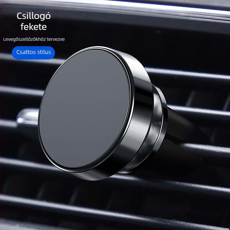 Autótelefon-navigációs tartó - 360°-os forgású mágneses tartó, alumínium műszerfal tartó, univerzális autótartó