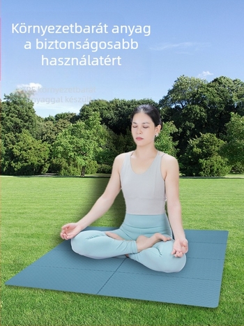 Jógamatrac, hordozható összecsukható, pihenésre és sportra, csúszásmentes, 250 g, 8 mm, TPE, letisztult dizájn, testreszabható