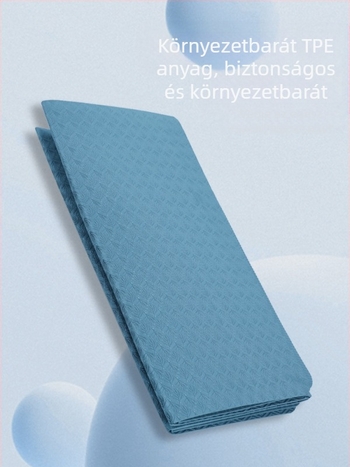 Jógamatrac, hordozható összecsukható, pihenésre és sportra, csúszásmentes, 250 g, 8 mm, TPE, letisztult dizájn, testreszabható