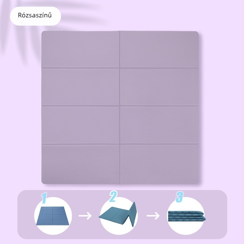 Jógamatrac, hordozható összecsukható, pihenésre és sportra, csúszásmentes, 250 g, 8 mm, TPE, letisztult dizájn, testreszabható