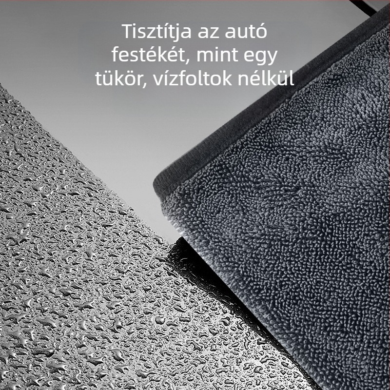 Autómosó kendő, mikroszálas, kétoldalas csavart szövet Koreai fonat dizájn; Hundred Trees márka; licencelt magáncímke; testreszabható feldolgozás