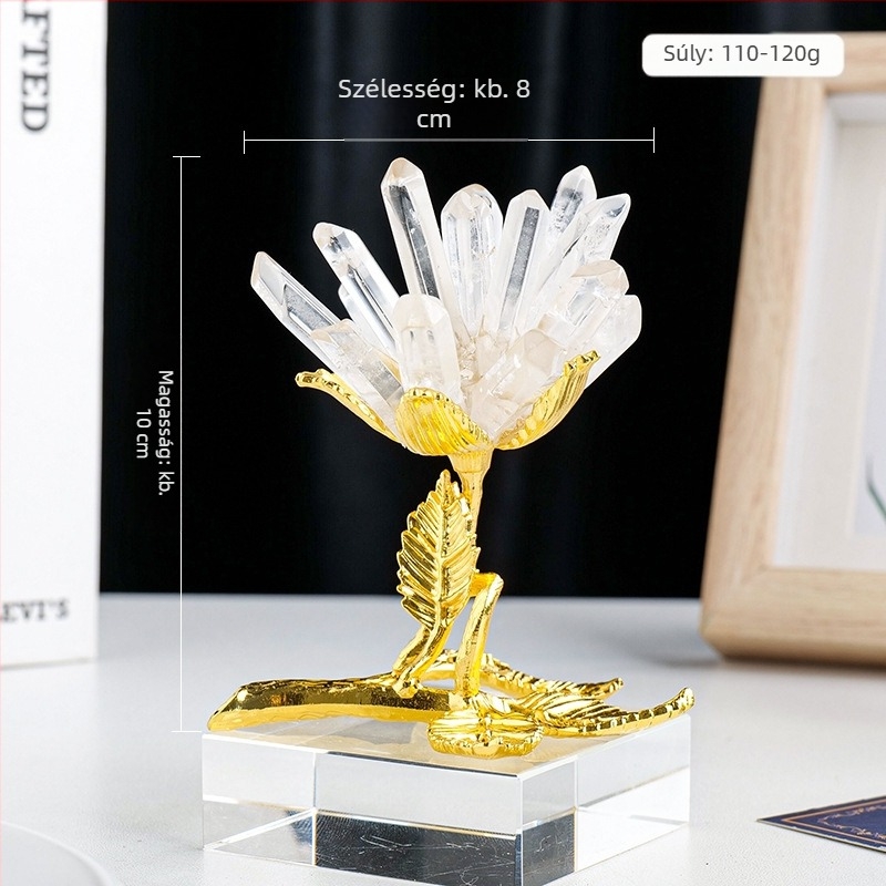 Kristály virágokból álló fa dekoráció, kézzel készített, geometriai stílus, Apeng Crystal Crafts