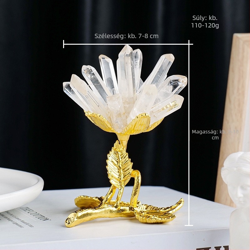 Kristály virágokból álló fa dekoráció, kézzel készített, geometriai stílus, Apeng Crystal Crafts