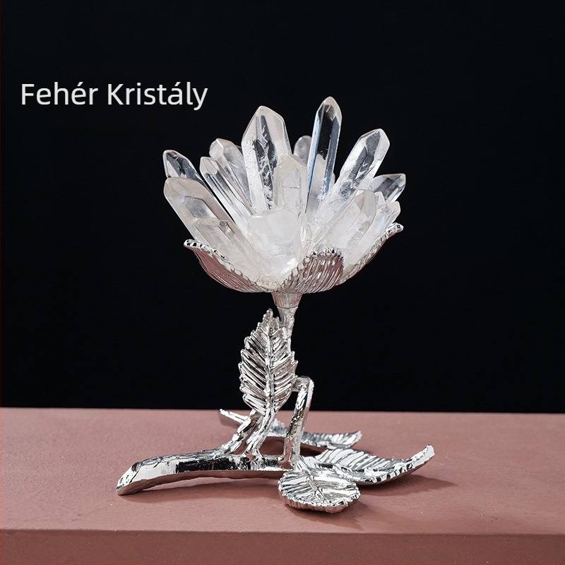 Kristály virágokból álló fa dekoráció, kézzel készített, geometriai stílus, Apeng Crystal Crafts