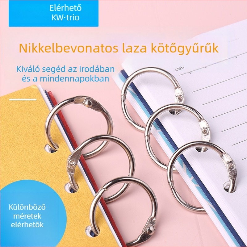 Fém nyitott könyvgyűrűk DIY kötéshez, modell 19, márka Can be excellent