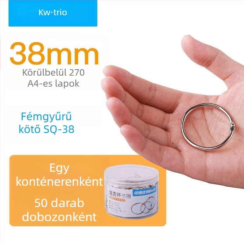 Fém nyitott könyvgyűrűk DIY kötéshez, modell 19, márka Can be excellent