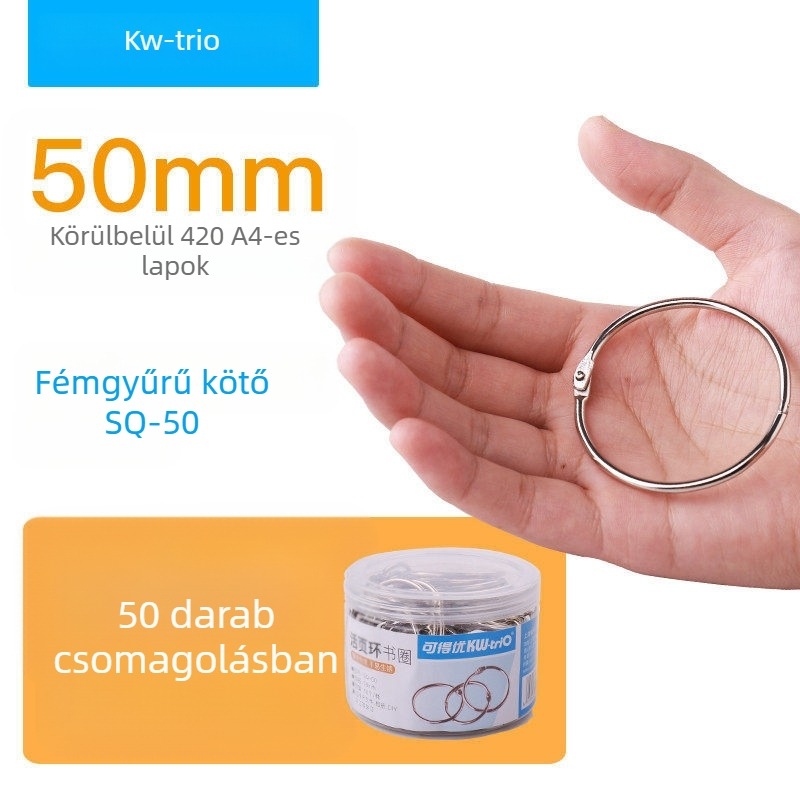 Fém nyitott könyvgyűrűk DIY kötéshez, modell 19, márka Can be excellent