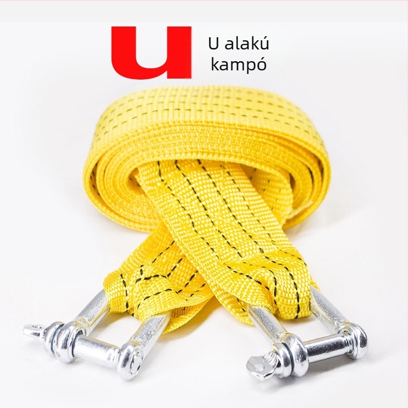 Autóhoz való vontató kötél, nylon, nagy szakítószilárdságú, fényvisszaverő, dupla rétegű