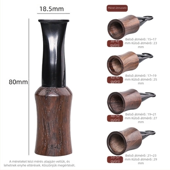 Muxiang – ébenfa szivar szájrésze – testreszabható, kézi készítésű, egyszerű stílus