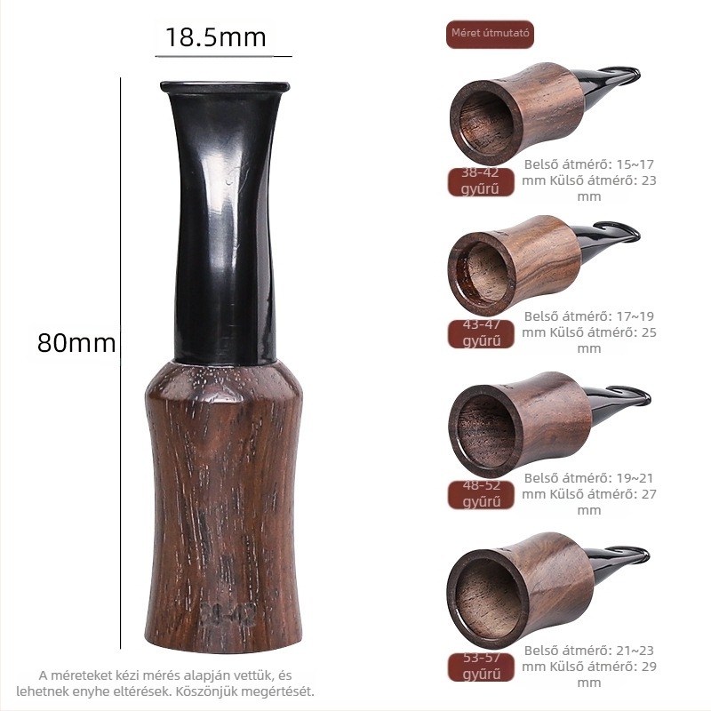 Muxiang – ébenfa szivar szájrésze – testreszabható, kézi készítésű, egyszerű stílus