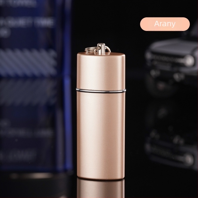 YF607 Kisméretű fém hamutartó kulcstartóval – ABS + rozsdamentes acél; nem egyszer használatos; funkciók: kulcstartó, díszítés, tárolás; logó nyomtatott